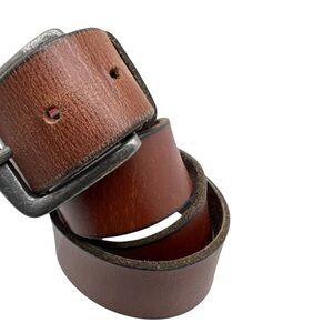 Joe’s jeans men’s belt brown textured leather size 43 antique brushed